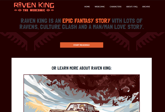 RAVEN KING Webpage Preview